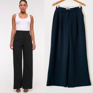 Abercrombie & Fitch SIZE 28 high rise wide leg pants trousers in black